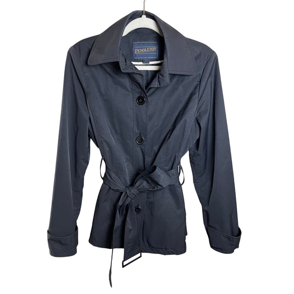 Pendleton | Vintage Women's Size L Trench Coat Black